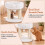 White Plush Cat Tree with Sisal Posts, 40 x 40 x 50.5 cm 3