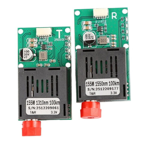 100KM TTL Optical Transceiver Module TX RX Fiber Transceiver Optical Terminal Equipment FC Interface AV/VCC/GND