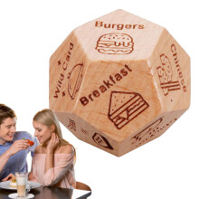 Date Night Dice, 12Sided Wooden Cubes, Funny Dating Game for Couples