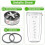 Blender Cup Blade Replacement Parts for  600W 900W Include 32oz Huge Cup & Extractor Blade & 2 Rubber Gaskets 3
