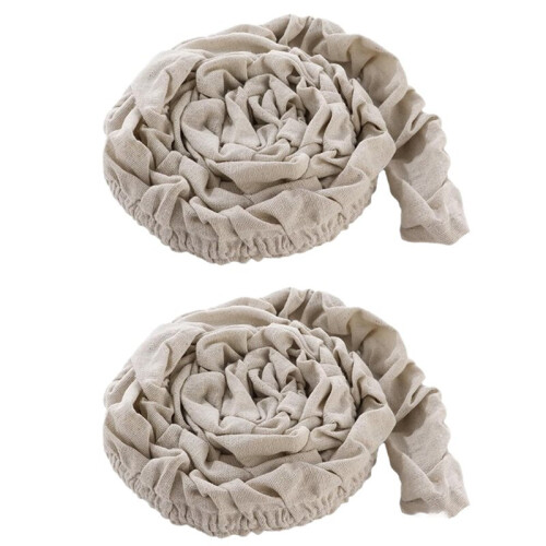 2Pack 6FT Linen Fabric Cord Covers for Chandelier Chains & Wires Soft Hook-and-Loop Cable Sleeves