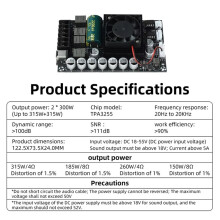 18-55V TPA3255 300W + 300W Stereo Geluidsarme HIFI Digitale Versterkerkaart voor Elektronische Kit