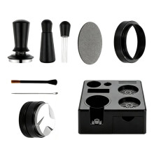 Espresso Accessories Kit Espresso Knock Box and Tamping Station,Coffee Tamper,Distributor for 58mm Portafilter