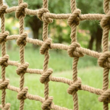 Child Safety Net, Hemp Rope Net, 8mm Thick, 12cm Mesh Spacing, Indoor Climbing Net, Outdoor Playground, Cargo Net, Garden Netting (Size:3x4m)