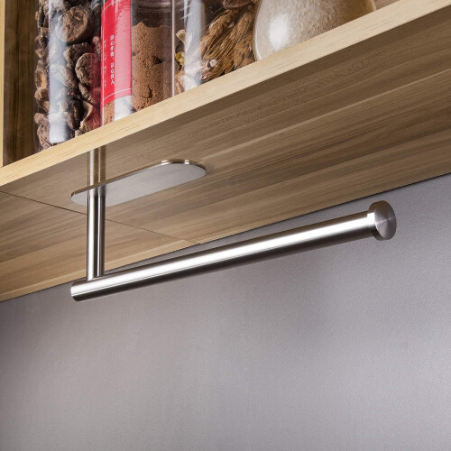 Kitchen Roll Holder Wall Without Drilling, Practical Roll Holder Kitchen Brushed Stainless Steel, Cake Roll Holder, Kitchen Roll Holder Silver 33.6CM 1