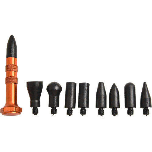 Auto Body Dent  Hammer Kit with 9 interchangeable heads for efficient paintless repairs. 1