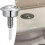 WC button, dual flush, toilet cistern, pushbutton installation, replacement (silver), silvercolored 4