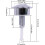 WC button, dual flush, toilet cistern, pushbutton installation, replacement (silver), silvercolored 5