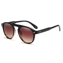 Augen By Visionsindia UV 400 Geschützte Retro Unisex Sonnenbrille (Braun)