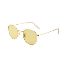 Ted Smith Unisex Round Style Sunglasses 100% Uv Protection Candy Yellow Lens Colour