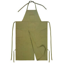 Potter's apron, adjustable splitleg design with 3 pockets, clay apron for pottery.