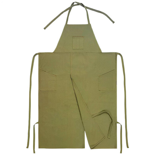 Potter's apron, adjustable splitleg design with 3 pockets, clay apron for pottery.