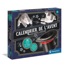 Adventskalender Magier, Thema Magie &amp; Illusionen, 24 verschiedene Tricks, Inklusive illustrierte Anleitung, CLEMENTONI 52855, Ab 7 Jahren