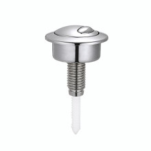 WC button, dual flush, toilet cistern, pushbutton installation, replacement (silver), silvercolored