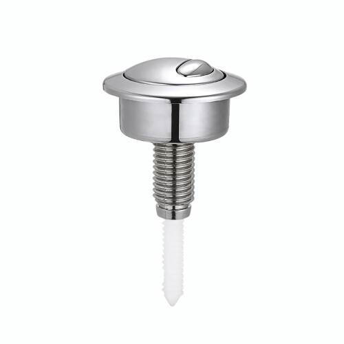 WC button, dual flush, toilet cistern, pushbutton installation, replacement (silver), silvercolored