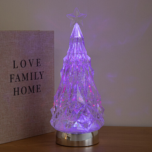 Premier 28cm Dual Powered Christmas Tree Water Spinner with Colour Changing LEDs 2