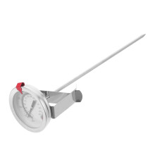 Deep fry thermometer with clamp for precise oil temperature control in BBQ and kitchens