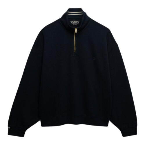 Superdry (8, Eclipse Navy) Superdry Womens Monogram Half-Zip Sweatshirt