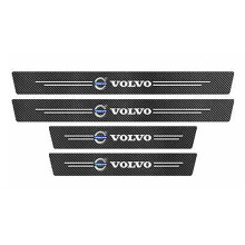 4 Pieces Car Door Sill Protector for Volvo XC90 20082014, Carbon Fiber Sticker Scuff Protector