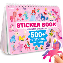 (Girls) QUOKKA Sticker Book for Kids Ages 3-5 - 500+ Stickers, 12 Colouring Pages & 12 Scenes - Travel Set