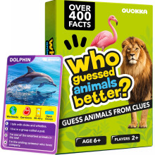 (Nature 2) QUOKKA Kids Card Games Ages 6-8 - 50 Card Guessing Game - Countries, Animals & Nature Trivia
