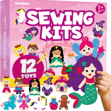 (Fairy Tale) QUOKKA Sewing Kit for Kids Ages 8-12 - Felt Craft Kit Makes 12 Toys - Safari, Ocean, Dino & Bugs