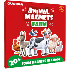 (Farm) QUOKKA Magnetic Puzzle Book for Toddlers 2-3 - Travel Toys for Kids 3-5 - 20+ Magnetic Pieces