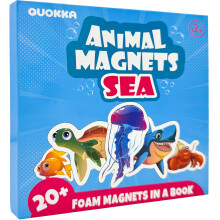 (Sea) QUOKKA Magnetic Puzzle Book for Toddlers 2-3 - Travel Toys for Kids 3-5 - 20+ Magnetic Pieces