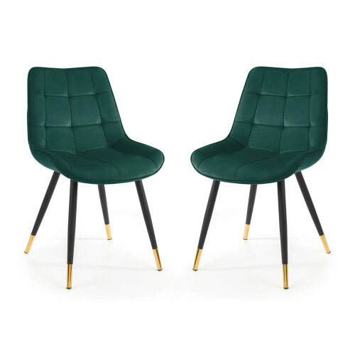 SET OF 2 HADID DINING CHAIRS - GREEN 1