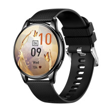 Stahlgear Luna Smartwatch, 1.39 Inch Fitness Watch with Heart Rate Monitor, Sleep Analysis, IP68 Waterproof, iOS Android (Black)