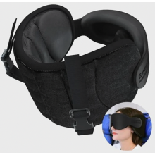 Lentokoneen matkatyyny 3D-unimaskilla, 360 tukihihna pitkille lennoille, estää pään nyökkäyksen, matkatarvike pitkille lennoille, koko S