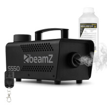 BeamZ S550 Portable Fog Machine 550W DJ Party Smoke Machine with 1L Liquid