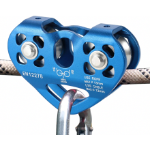 Zipline cable trolley wheel with ball bearing, rock climbing, caving, aloft work, rescue