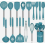 Umiten Chef Kitchen Utensil Set, 15-piece, Silicone, Navy Blue 1