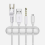 Cable Holder Clips, 5-Pack Cable Organizer Desk, Silicone Adjustable Cable Clips (White) 5