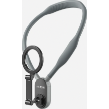 Supporto per telefono, supporto da collo con supporto magnetico per telefono, chiusura a sgancio rapido, regolazioni di angolazione multiple