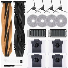 Accessory set for dreame L40s Pro Ultra > FX50 Ultra Complete > FL50 Pro Ultra, 4*dust bags, 4*mop pads, 2*main brushes, 4*side brushes