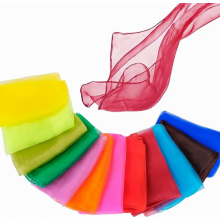 24 Stück Bunte Jongliertücher | Seidentücher für Tanz, Jonglieren & Sensorische Aktivitäten | 60 x 60 cm – Ideal für Kinder & Erwachsene