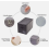 Contenitore extra large da 60 litri per coperte/piumoni con coperchio, nero/grigio 3