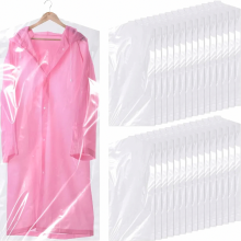 30 Stück Kleidersäcke Transparent Kunststoff Kleiderschutzhülle, 60150cm Waschbare Kleiderhülle, Staubdichter Kleiderschutz (Durchsichtig)