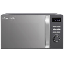 Russell Hobbs Digital Microwave 20L 800W in Grey with 5 Power Levels, Pull Handle Door & Button Control, Clock & Timer, Automatic Defrost, Easy Clean,