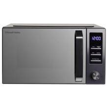 Russell Hobbs Digital Microwave 23 Litre 900W Dark Steel with 8 Auto Cook Menus & Defrost Function, 5 Power Levels, Integrated Timer, Mirror Door & Ea