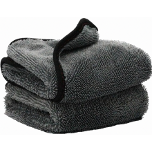 Toallas de secado premium Kingsheep (2 unidades), extremadamente absorbentes, de microfibra gris, 60x50 cm, 650 g/m²