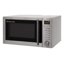 Russell Hobbs RHM2031 20 L 800 W Stainless Steel Digital Grill Microwave with 5 Power Levels, 1000 W Grill Power, Automatic Defrost, 8 Auto Cook Menus