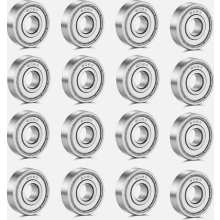 20 kpl 608 ZZ -kuulalaakerit, 8 mm x 22 mm x 7 mm, metalliset, kaksoissuojatut miniatyyrikokoiset syväuraiset kuulalaakerit rullalautaan, sk