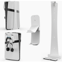 PS5 Slim -seinäteline, seinätelinesetti Playstation 5 Slimille (levy- ja digitaalinen), tukeva teräksinen seinäteline PS5 Slim -konsolille.