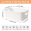 Storage box set, 8 pieces, 30 cm, plastic organizer with handles, white, stackable baskets for bathroom and kitchen 2