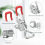 6 pieces stainless steel toggle latch GH-4001 box latch snap latch lever latch side panel latch locking hook toggle latch 2