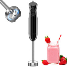 Bonsenkitchen Electric Hand Blender, 2 Speeds, Stainless Steel Blade, Black