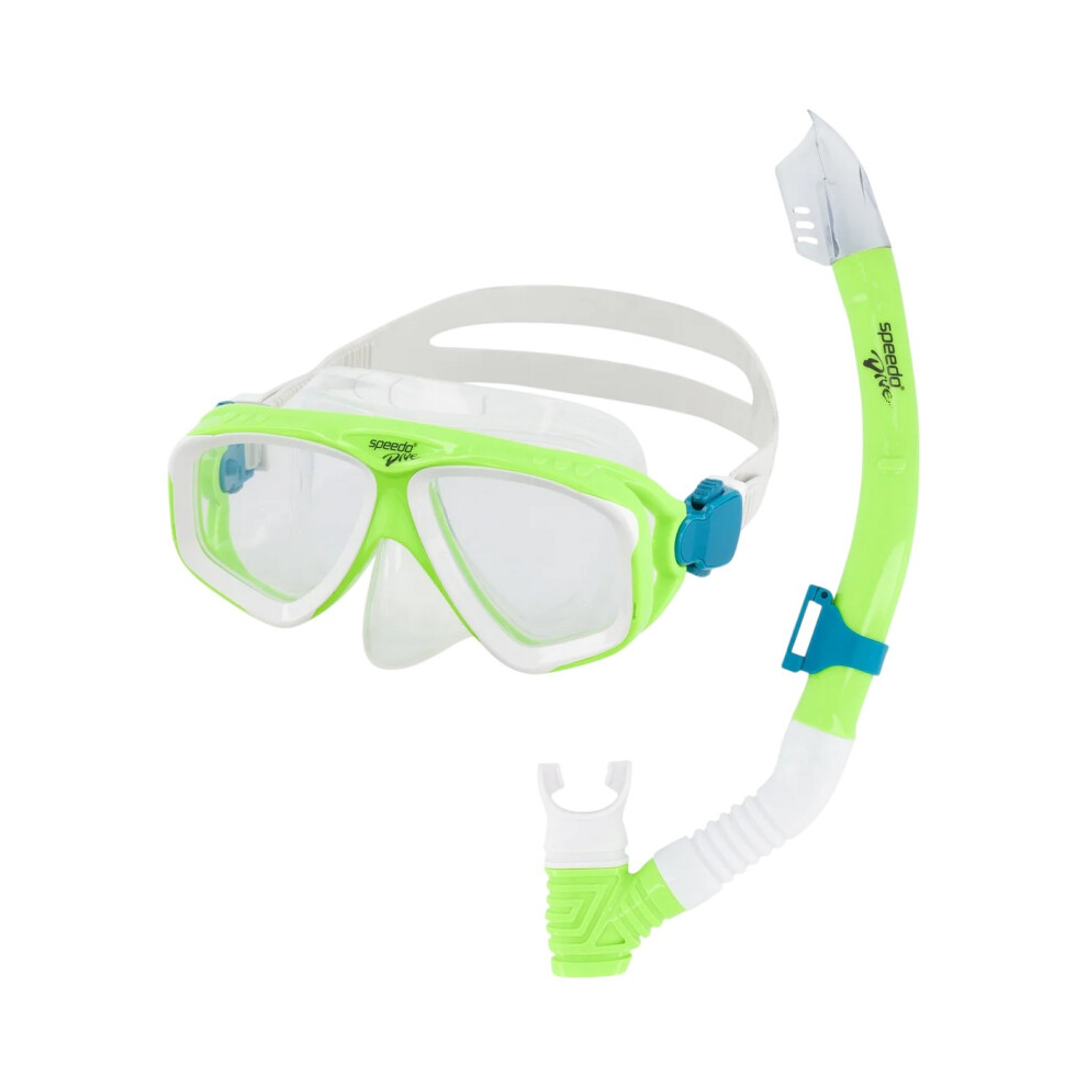 Speedo (One Size, Green) Childrens/Kids Adventure Snorkel Set